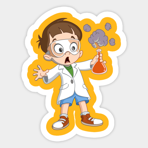 Kid Makes Science Experiment Sticker by DigiToonsTreasures